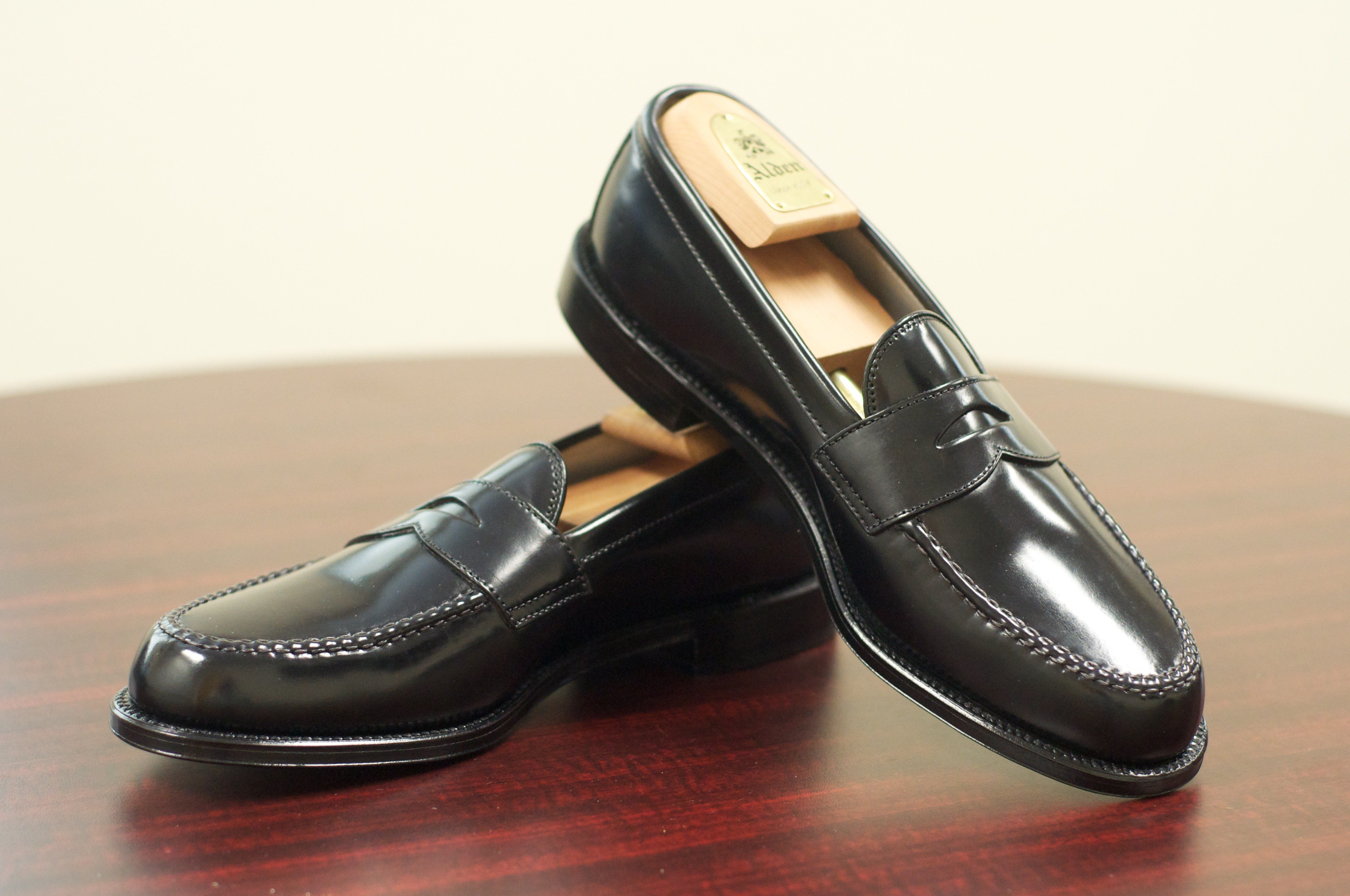 penny loafer em couro shell cordovan